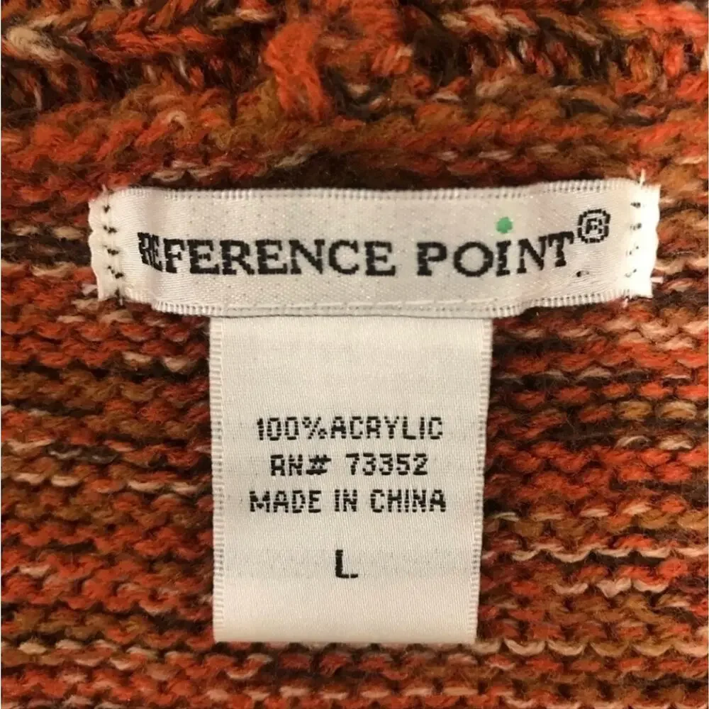 Reference Point Women’s Sleeveless Open Front Knit Cardigan Size Large